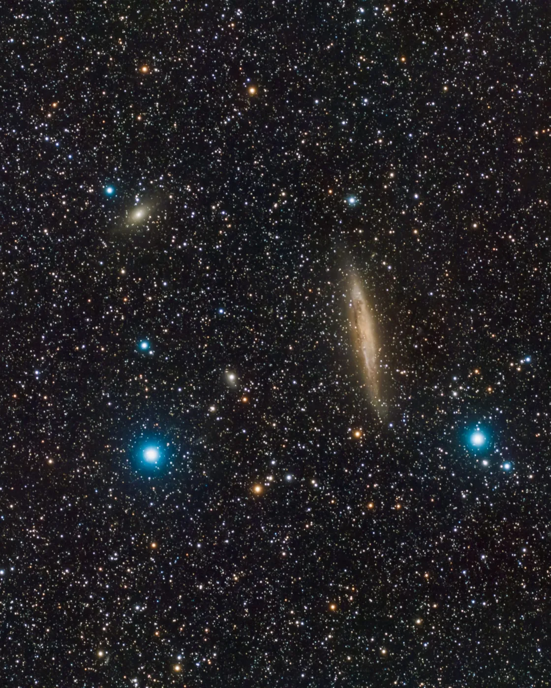 Galaxia vista de canto